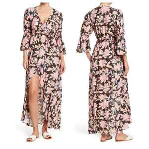 MAAJI Floral High/Low Hem Midi Dress Size Medium